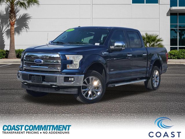 Blue 2017 Ford F-150 Pickup Truck Four-Wheel Drive Automatic