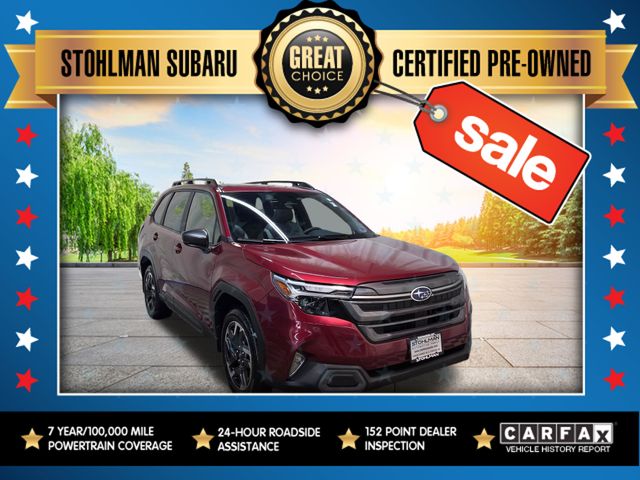 Crimson Red Pearl 2025 Subaru Forester Limited Crossover AWD SUV / Crossover All-Wheel Drive Continuously Variable Transmission