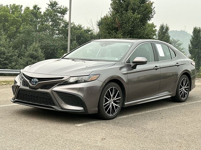 Predawn Gray Mica 2021 Toyota Camry Hybrid Sedan Front-Wheel Drive Continuously Variable Transmission