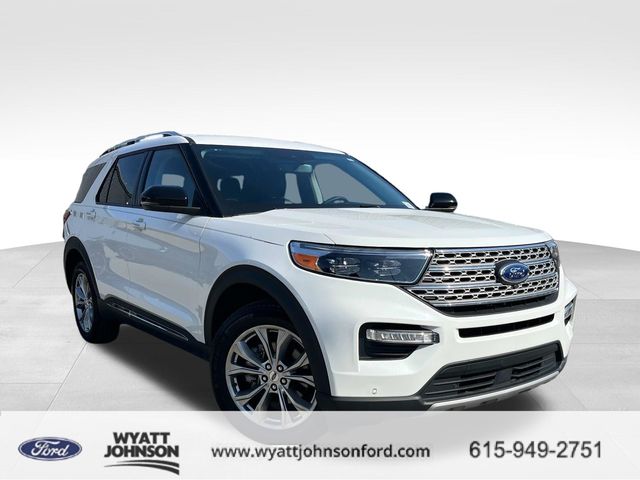 Star White Metallic Tri-Coat 2023 Ford Explorer Limited AWD SUV / Crossover All-Wheel Drive Automatic