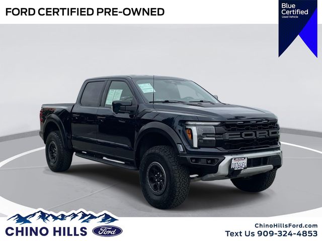 Blue Metallic 2025 Ford F-150 Raptor SuperCrew 4WD Pickup Truck Four-Wheel Drive Automatic