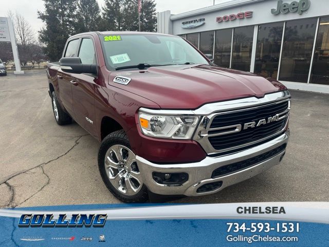 Delmonico Red Pearlcoat 2021 RAM 1500 Big Horn Crew Cab 4WD Pickup Truck Four-Wheel Drive 8-Speed Automatic