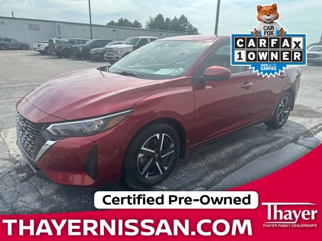 Red (Scarlet Ember Tintcoat) 2025 Nissan Sentra Sedan Front-Wheel Drive Continuously Variable Transmission
