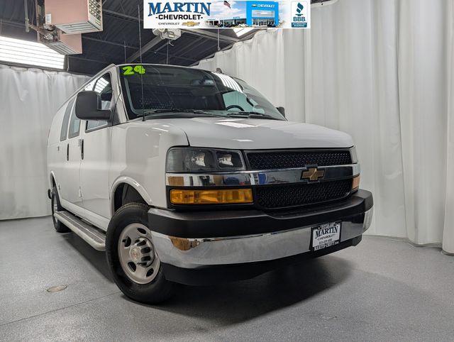 Summit White 2024 Chevrolet Express Cargo 2500 RWD Van Rear-Wheel Drive 8-Speed Automatic Overdrive