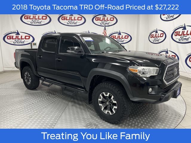 Midnight Black Metallic 2018 Toyota Tacoma Pickup Truck Four-Wheel Drive 6-Speed Automatic