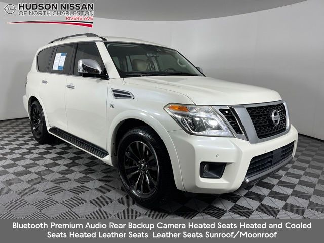 Pearl White Tricoat 2020 Nissan Armada SUV / Crossover Four-Wheel Drive 7-Speed Automatic