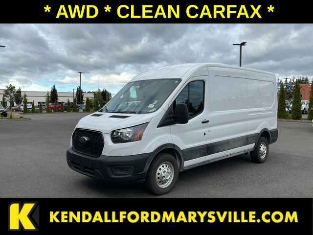 Oxford White 2025 Ford Transit Cargo Van All-Wheel Drive