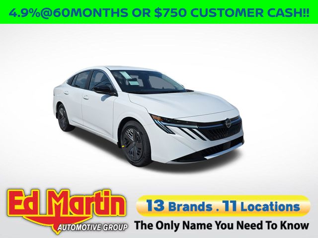 White (Fresh Powder) 2026 Nissan Sentra Sedan Front-Wheel Drive Continuously Variable Transmission