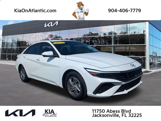 White 2025 Hyundai Elantra Sedan Front-Wheel Drive Continuously Variable Transmission
