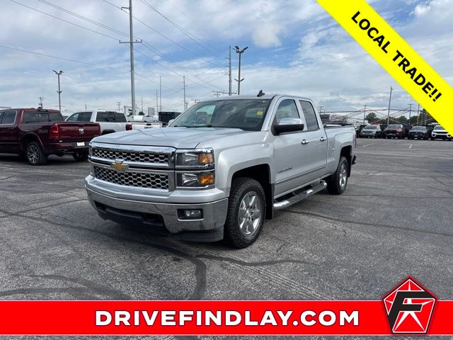 Silver Ice Metallic 2015 Chevrolet Silverado 1500 Pickup Truck Four-Wheel Drive 6-Speed Automatic Overdrive