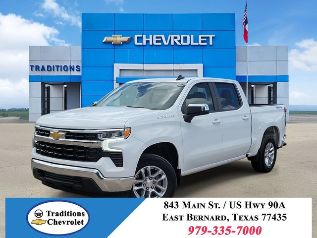 Summit White 2023 Chevrolet Silverado 1500 Pickup Truck Four-Wheel Drive 8-Speed Automatic