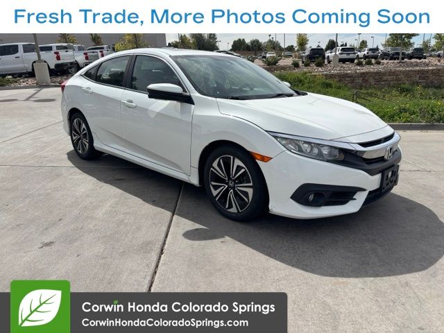 White 2016 Honda Civic Sedan Front-Wheel Drive Continuously Variable Transmission