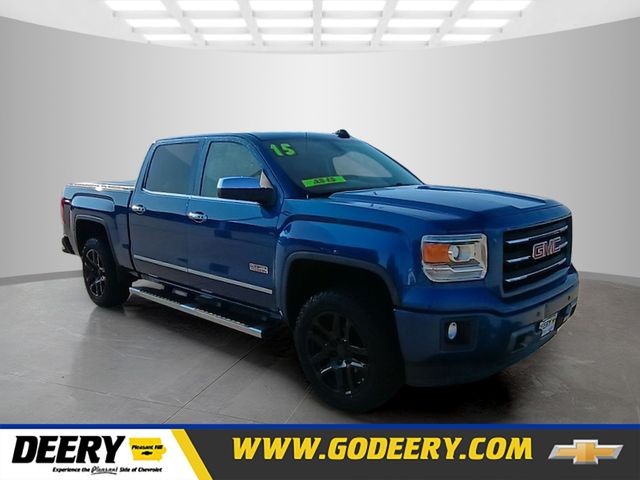 Stone Blue Metallic 2015 GMC Sierra 1500 Pickup Truck Four-Wheel Drive 6-Speed Automatic Overdrive