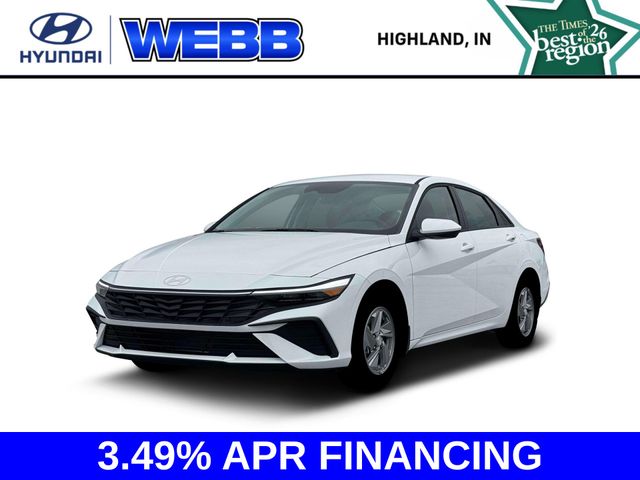 Serenity White 2026 Hyundai Elantra Sedan Front-Wheel Drive Continuously Variable Transmission