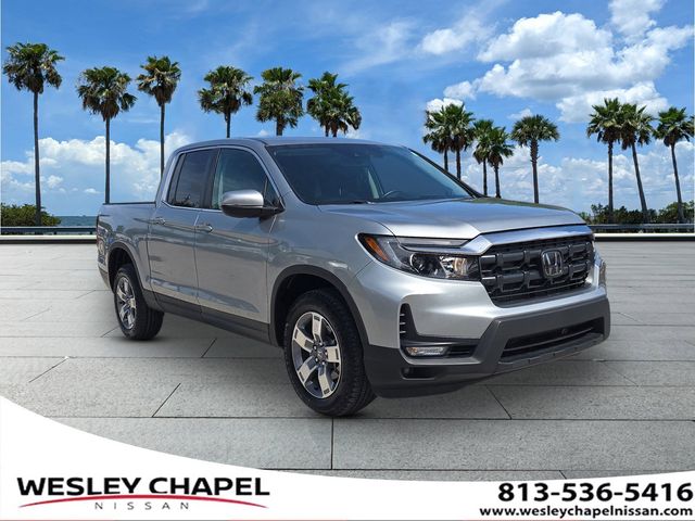 Gray (Modern Steel Metallic) 2025 Honda Ridgeline RTL AWD Pickup Truck All-Wheel Drive 9-Speed Automatic