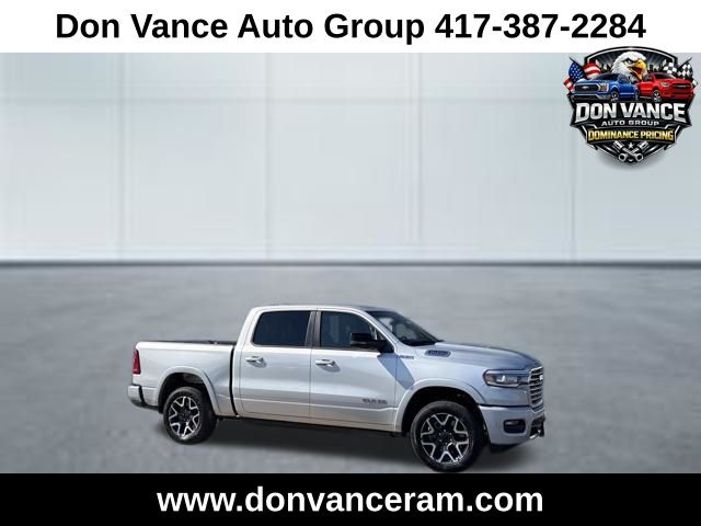 Silver Zynith 2026 RAM 1500 Laramie Crew Cab 4WD Pickup Truck Four-Wheel Drive 8-Speed Automatic