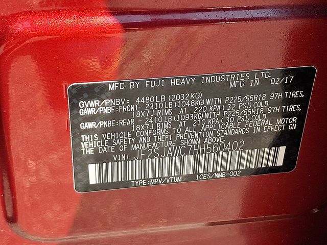2017 Subaru Forester 2.5i Touring Red at South Hills Kia