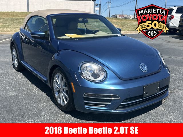 Silk Blue Metallic/Beige Roof 2018 Volkswagen Beetle 2.0T SE Convertible FWD Convertible Front-Wheel Drive 6-Speed Automatic
