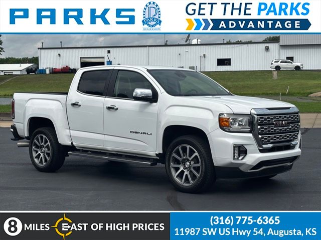 Summit White 2021 GMC Canyon Denali Crew Cab 4WD Pickup Truck Four-Wheel Drive 6-Speed Automatic