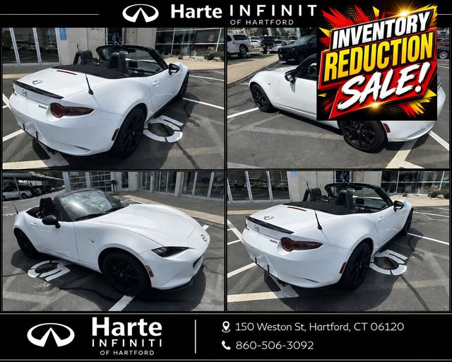 Arctic White 2020 Mazda MX-5 Miata Convertible Rear-Wheel Drive 6-Speed Manual
