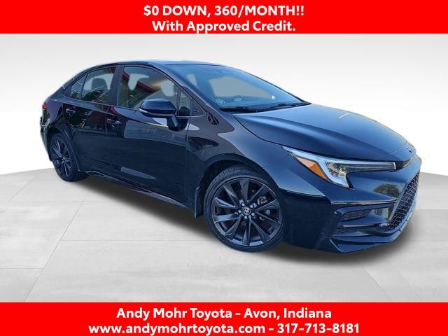 Midnight Black Metallic 2024 Toyota Corolla SE FWD Sedan Front-Wheel Drive Continuously Variable Transmission