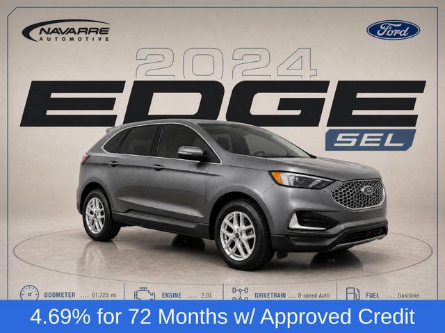 Gray Metallic 2024 Ford Edge SUV / Crossover All-Wheel Drive 8-Speed Automatic