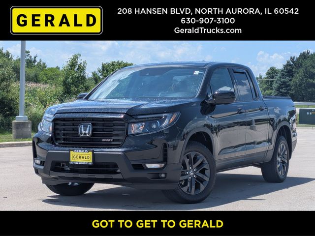 Black 2023 Honda Ridgeline Pickup Truck All-Wheel Drive 9-Speed Automatic
