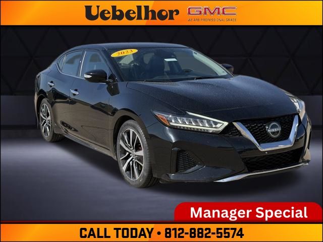 Super Black 2023 Nissan Maxima SV FWD Sedan Front-Wheel Drive Continuously Variable Transmission