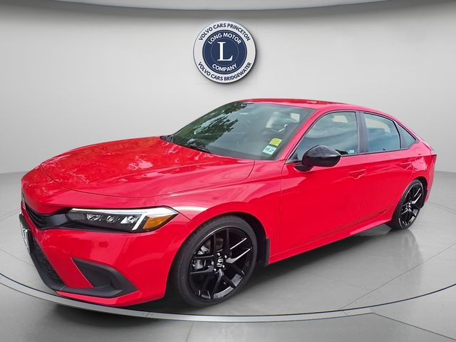 Red 2022 Honda Civic Sport FWD Sedan Front-Wheel Drive Continuously Variable Transmission