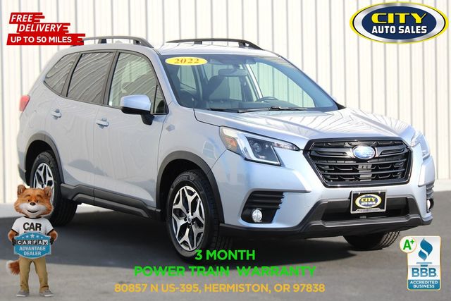 Ice Silver Metallic 2022 Subaru Forester Premium Crossover AWD SUV / Crossover All-Wheel Drive Continuously Variable Transmission