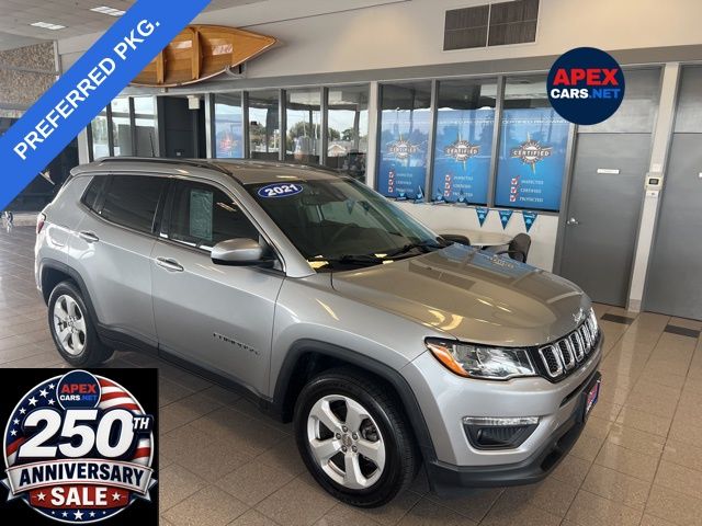 Billet Silver Metallic Clearcoat 2021 Jeep Compass Latitude FWD SUV / Crossover Front-Wheel Drive 6-Speed Automatic