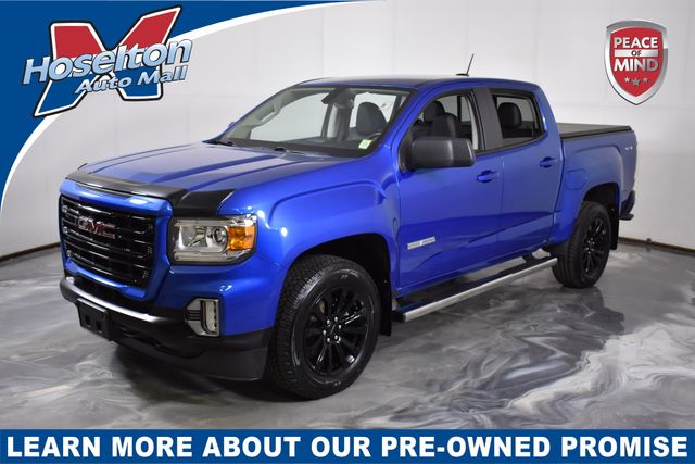 Dynamic Blue Metallic 2022 GMC Canyon Pickup Truck Four-Wheel Drive 8-Speed Automatic