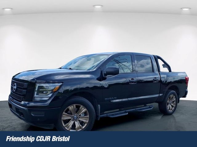 Super Black 2024 Nissan Titan Pickup Truck Four-Wheel Drive 9-Speed Automatic