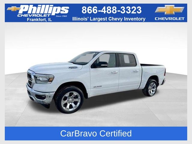 Bright White Clearcoat 2022 RAM 1500 Big Horn Crew Cab 4WD Pickup Truck Four-Wheel Drive 8-Speed Automatic