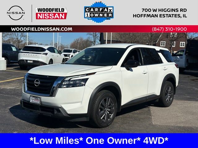 Glacier White 2024 Nissan Pathfinder S 4WD SUV / Crossover All-Wheel Drive 9-Speed Automatic