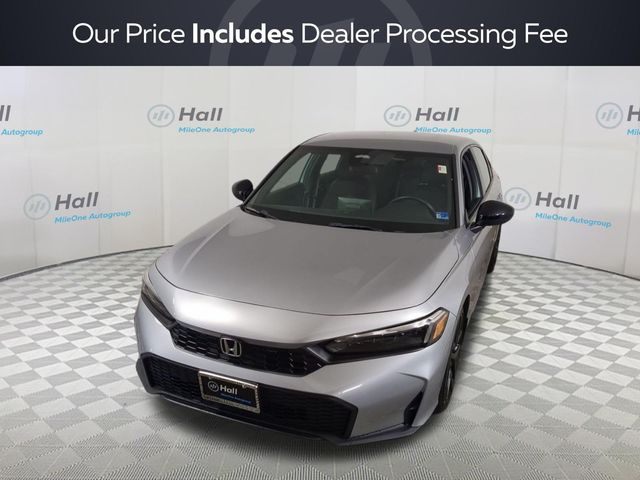 Silver 2025 Honda Civic Sedan Front-Wheel Drive Continuously Variable Transmission