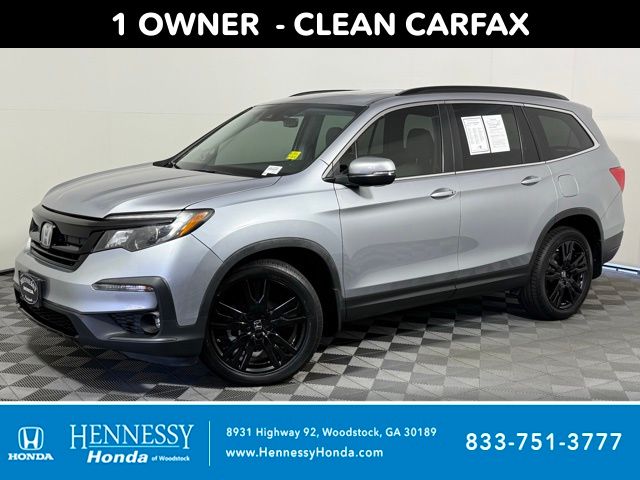 Gray (Modern Steel Metallic) 2021 Honda Pilot SE FWD SUV / Crossover Front-Wheel Drive 9-Speed Automatic