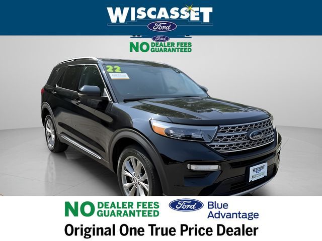 Agate Black Metallic 2022 Ford Explorer Limited AWD SUV / Crossover All-Wheel Drive Automatic