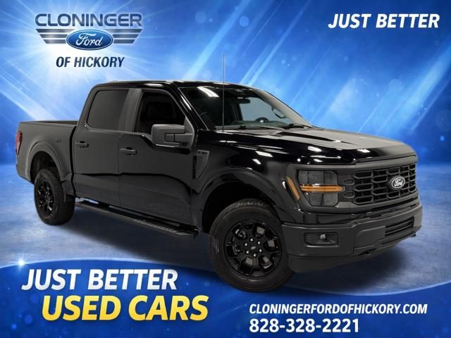 Agate Black Metallic 2024 Ford F-150 STX SuperCrew 4WD Pickup Truck Four-Wheel Drive Automatic