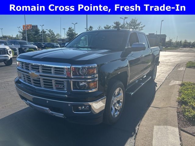 Black 2015 Chevrolet Silverado 1500 LTZ Crew Cab 4WD Pickup Truck Four-Wheel Drive 6-Speed Automatic Overdrive