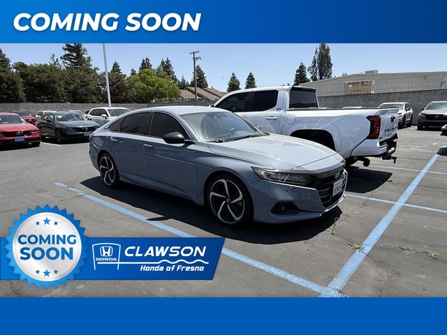 Gray 2022 Honda Accord Sport FWD Sedan Front-Wheel Drive Continuously Variable Transmission