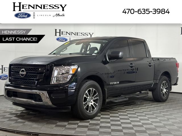 Super Black 2023 Nissan Titan Pickup Truck 4X2 9-Speed Automatic
