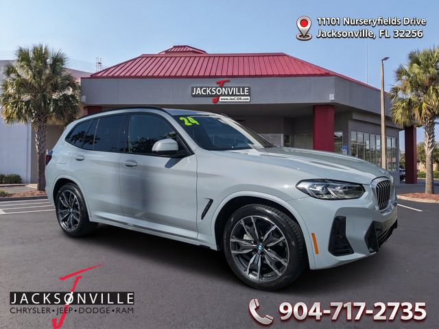 Gray Metallic 2024 BMW X3 SUV / Crossover Rear-Wheel Drive 8-Speed Automatic