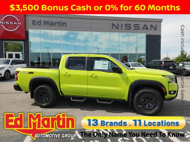 Citrus Strike 2026 Nissan Frontier PRO-4X Crew Cab 4WD Pickup Truck Four-Wheel Drive 9-Speed Automatic Overdrive