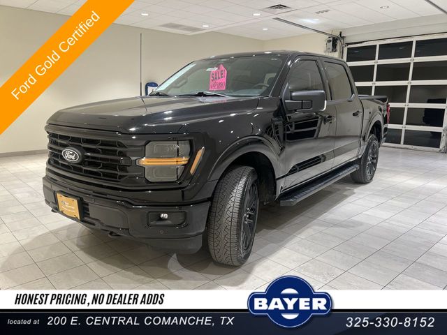 Agate Black Metallic 2025 Ford F-150 XLT SuperCrew 4WD Pickup Truck Four-Wheel Drive Automatic