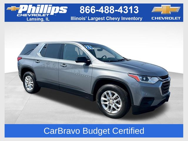 Gray (Satin Steel Metallic) 2020 Chevrolet Traverse LS FWD SUV / Crossover Front-Wheel Drive 9-Speed Automatic