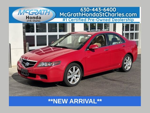 Milano Red 2004 Acura TSX Sedan Front-Wheel Drive 5-Speed Automatic