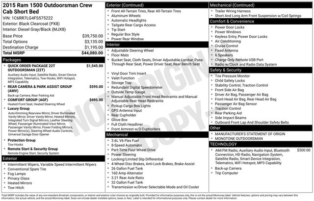 2015 RAM Ram 1500 Pickup Outdoorsman's photo