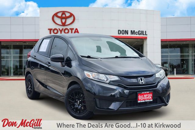 Crystal Black 2015 Honda Fit LX Hatchback Front-Wheel Drive Continuously Variable Transmission
