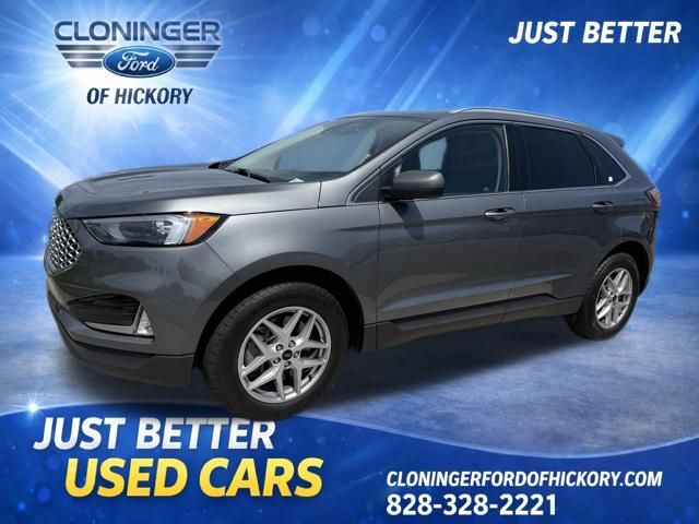 Carbonized Gray Metallic 2024 Ford Edge SEL AWD SUV / Crossover All-Wheel Drive 8-Speed Automatic